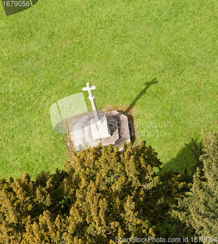 Image of Carved cross from tower of Ludlow parish church