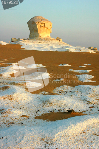 Image of Landscape of the famous white desert in Egypt