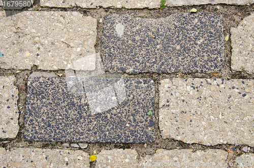 Image of Background of old grunge street pavement of brick 