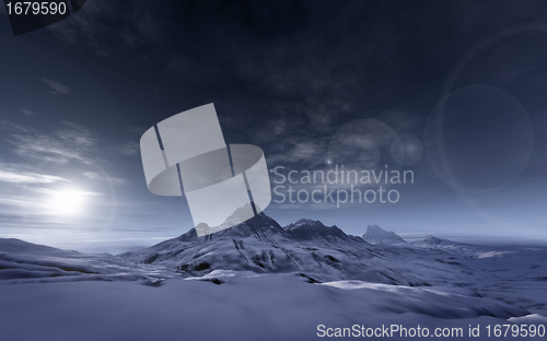 Image of snowy mountains