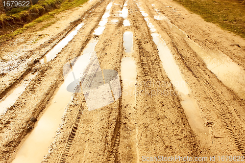 Image of Rural road after the rain