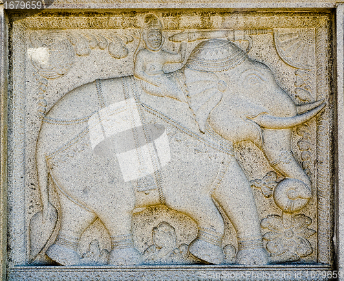 Image of bas-relief  with the figure of an elephant