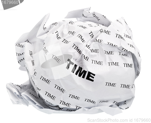 Image of crumpled time