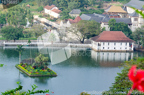 Image of View from a distance on the temple, Kandy, Sri Lanka, December 8