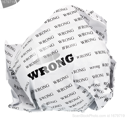 Image of wrong do not need to