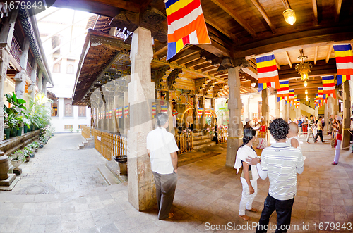 Image of the inner space of the temple, Kandy, Sri Lanka, December 8, 201