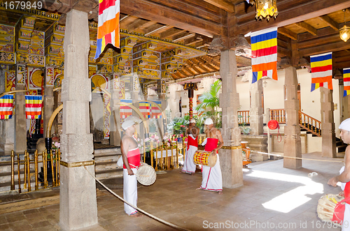 Image of the inner space of the temple, Kandy, Sri Lanka, December 8, 201