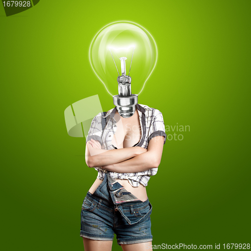 Image of Lamp Head Woman