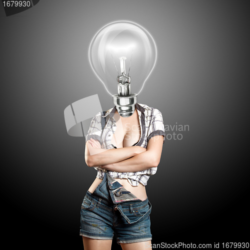 Image of Lamp Head Woman