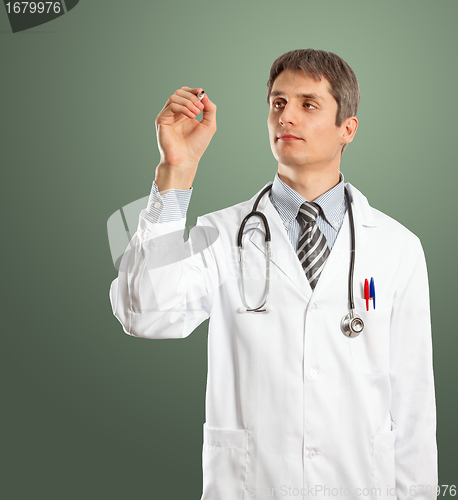 Image of Doctor Male Writing Something