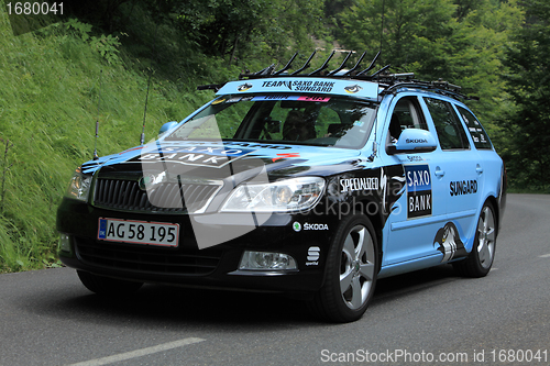 Image of Team Saxo Bank Sunguard car