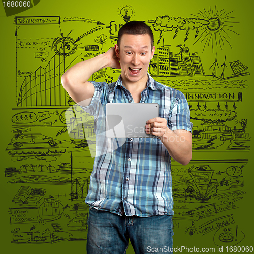 Image of Businessman With I Pad