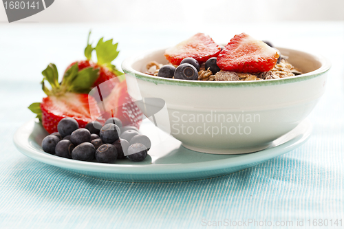 Image of Bowl of muesli and berries