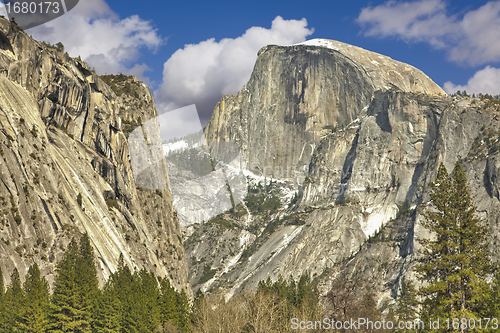 Image of View of Half Dome at Yosemite on Spring Day