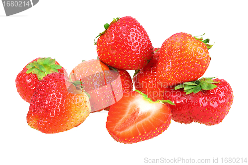 Image of Heap of fresh red strawberry