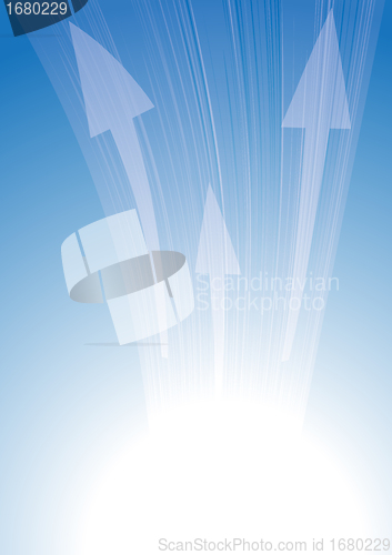 Image of Arrows on blue