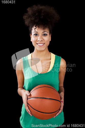 Image of Woman with basketball