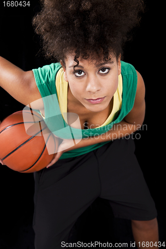 Image of Woman with basketball