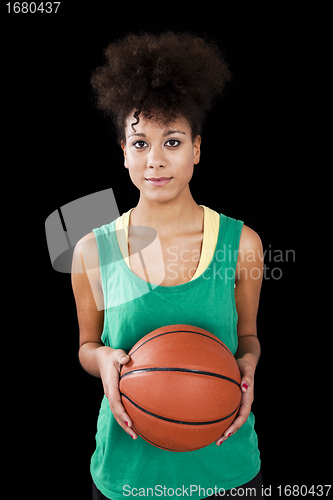 Image of Woman with basketball