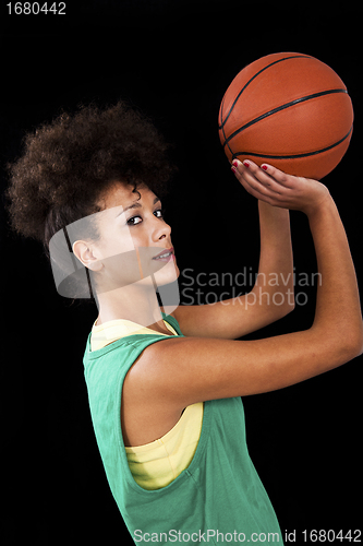 Image of Woman with basketball