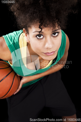Image of Woman with basketball