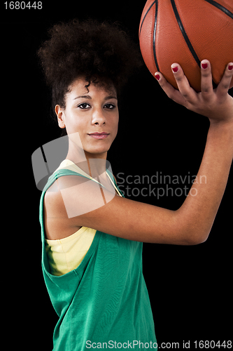 Image of Woman with basketball