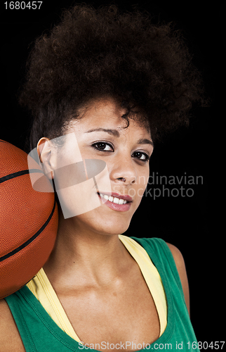 Image of Woman with basketball