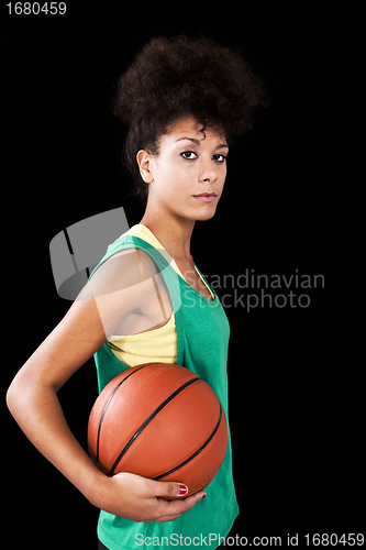 Image of Woman with basketball