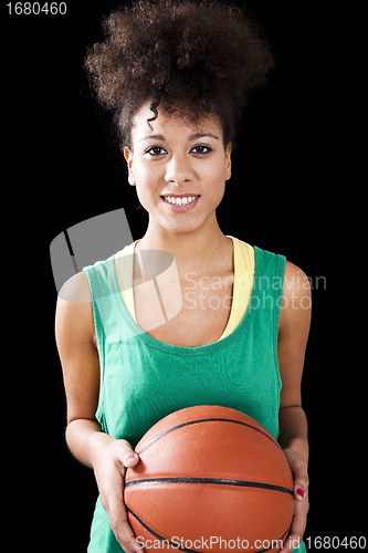 Image of Woman with basketball