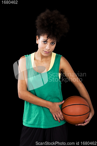 Image of Woman with basketball