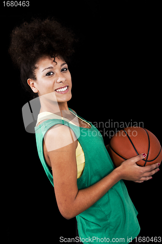 Image of Woman with basketball