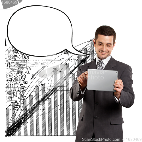 Image of Business Man With Speech Bubble