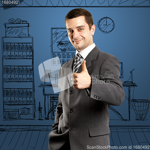 Image of Business Man Shows Well Done