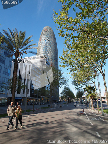 Image of The Agbar Tower, Barcelona, Spain april 2012