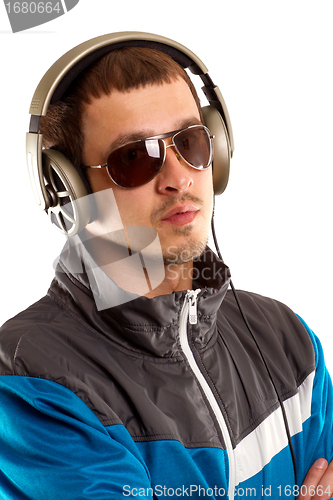 Image of Man in Glasses with Headphones