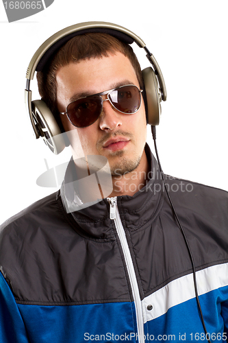 Image of Man in Glasses with Headphones