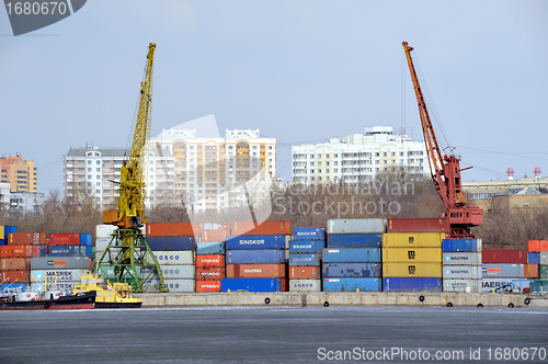 Image of Cranes in the cargo port