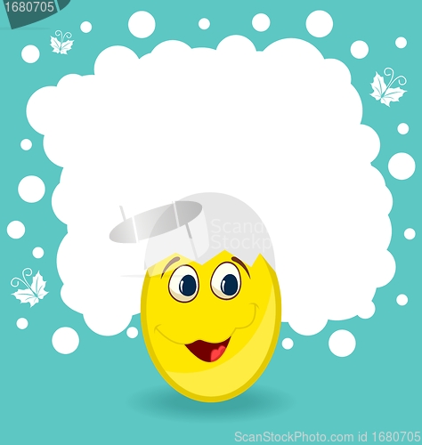 Image of Easter card with egg character