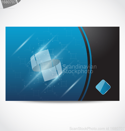 Image of modern business card with glow