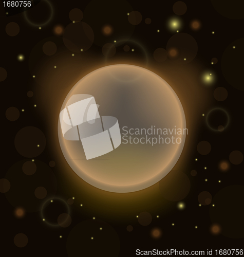 Image of Glass sphere (ball) with flare sparkle