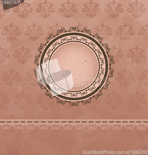 Image of Vintage background with floral medallion