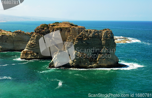 Image of Pigeon Rocks,Beirut Lebanon