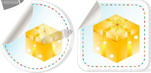 Image of vector holiday modern gift box sale design set
