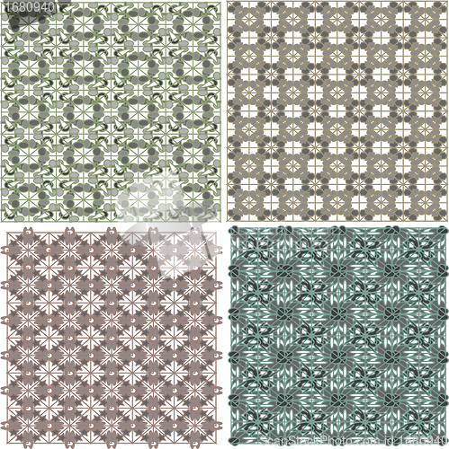 Image of Morocco Seamless Abstract Patterns Background Set