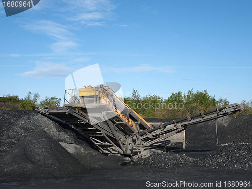 Image of crusher plant in a slate mine.