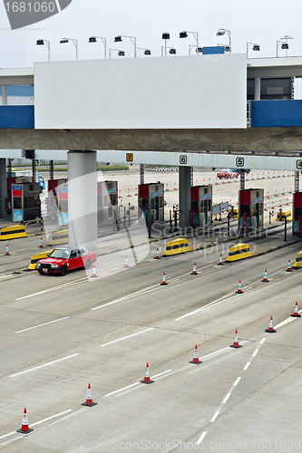 Image of toll station and Billboard