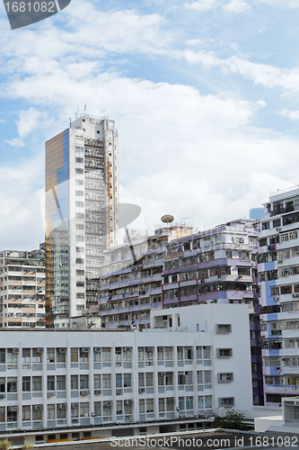 Image of downtown city and old building 