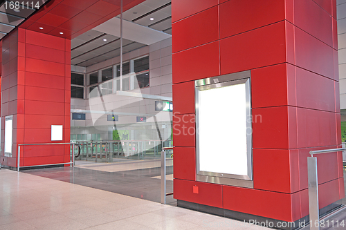 Image of Large Billboard for advertisement use in a modern building 