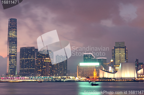 Image of Hong Kong city at night 