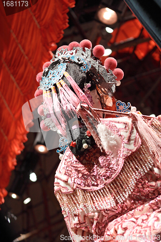 Image of chinese dummy opera, looking after the stage 